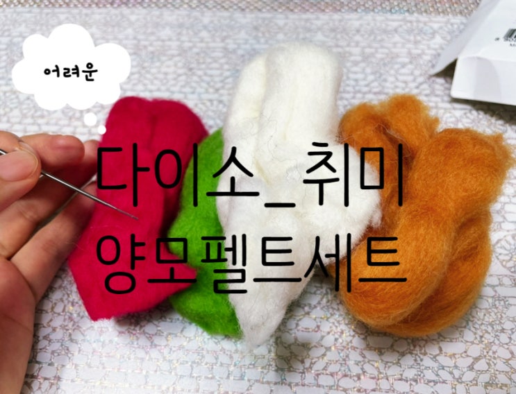  다이소)_양모 펠트 만들기 도전..!