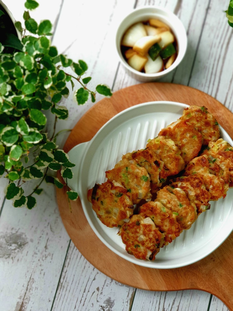 백종원 참치전 참치캔요리 야채 고추참치전