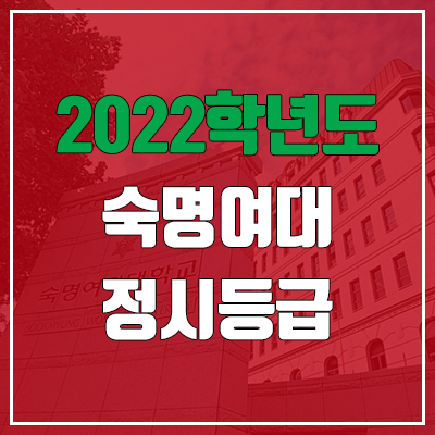 숙명여대 정시등급 (2022, 예비번호, 숙명여자대학교)