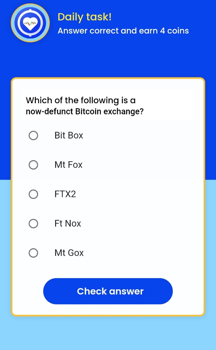 Remint daily tasks(레민트 일일퀴즈) - Which of the following is a now-defunct Bitcoin exchange? 다음 중 지금은 없어