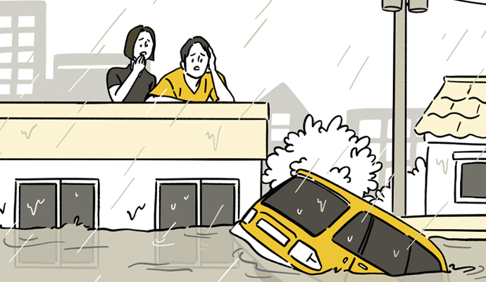 폭우로 차량 침수…‘자차담보’ 가입해야 보상받는다 폭우로 차량 침수…‘자차담보’ 가입해야 보상받는다