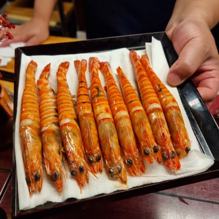 [와사이진] 언주역 맛집: 오마카세 추천 - 콜키지 불가/쿠시카츠/보리새우/스지탕