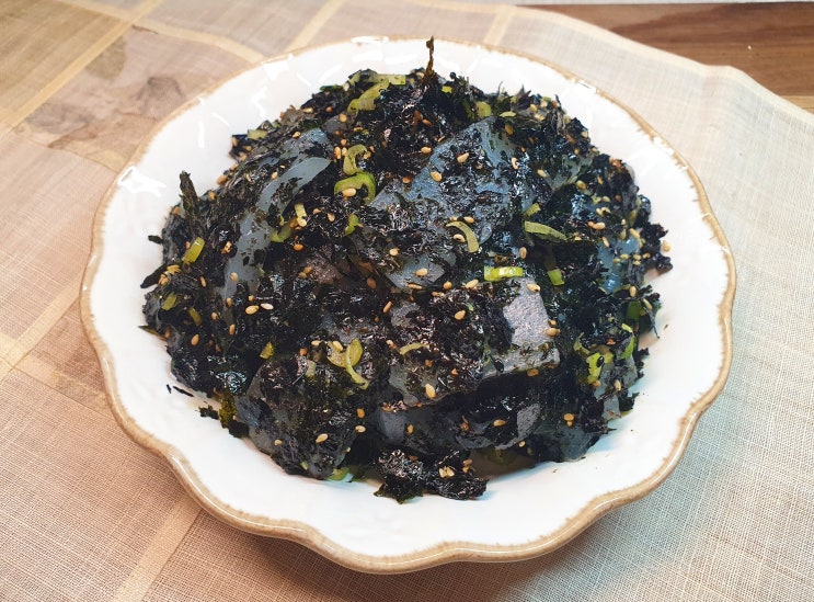  청포묵 김무침 만드는 법,초간단 반찬,즉석 묵요리 레시피