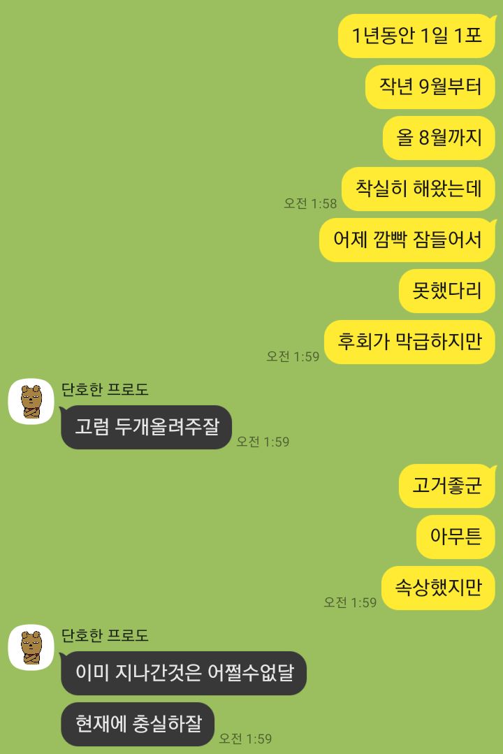  365일 1일 1포... 그리고 단 하루!