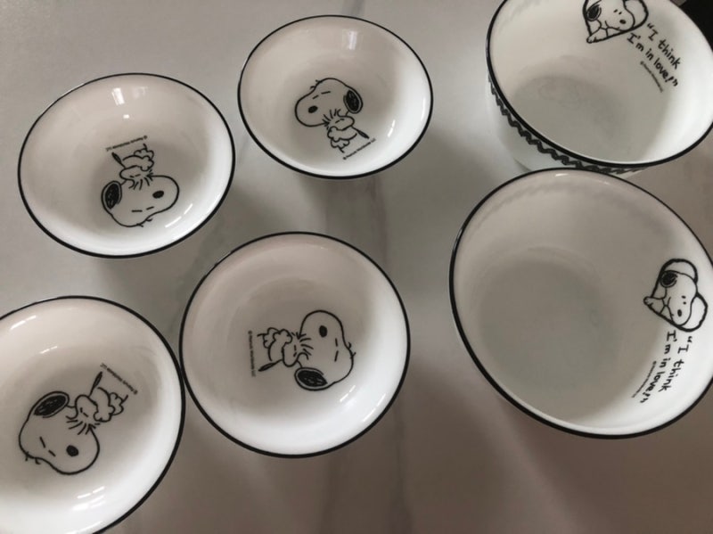 코렐 스누피앤찰리 앞접시,면기세트 후기