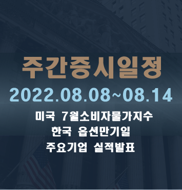  주간증시일정2022.08.08~08.14