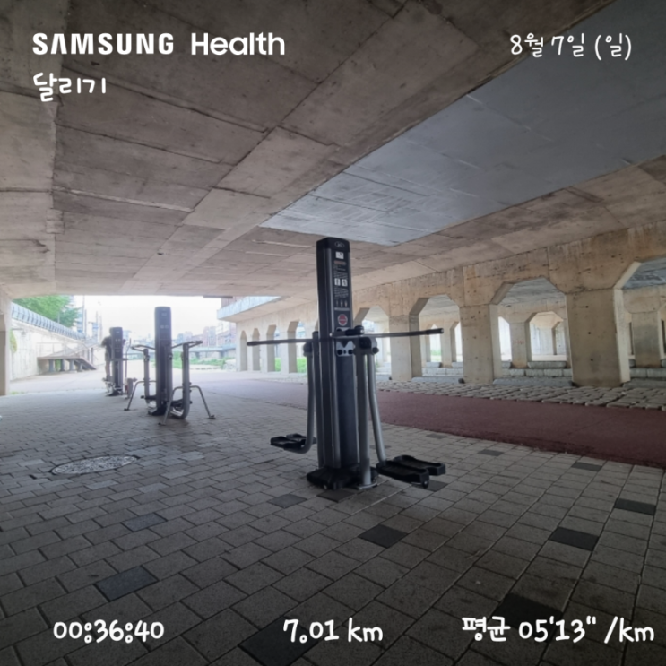  [운동 기록] 런닝 운동 8일차 7km 완주(삼성헬스)