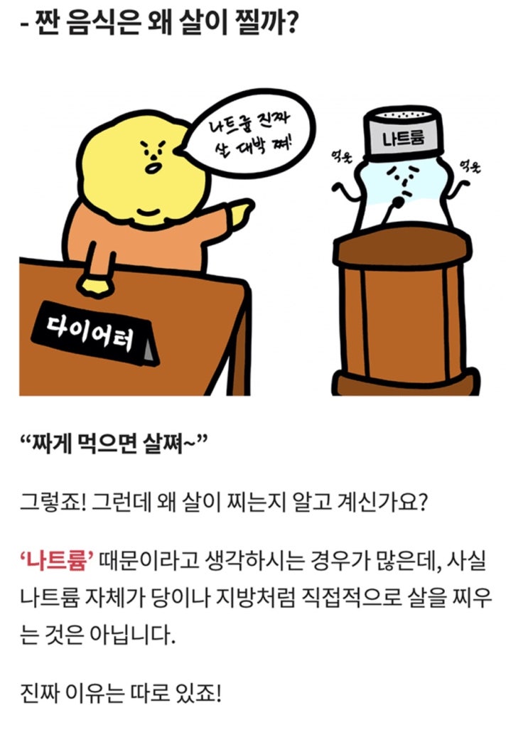  짠 음식은 왜 살이 찔까요? (애터미 슬림바디챌린지- day 34)