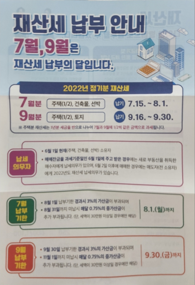  주택 건물 등 부동산 토지 재산세(보유세)에 대한 이야기, 그리고 보유세 완화에 대한 생각