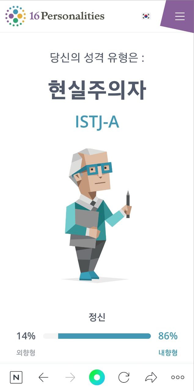  MBTI 테스트 다시 해본 썰