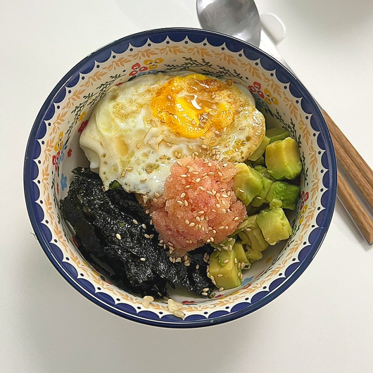  명란 아보카도 덮밥 만들기, 고소함 가득한 아보카도 요리