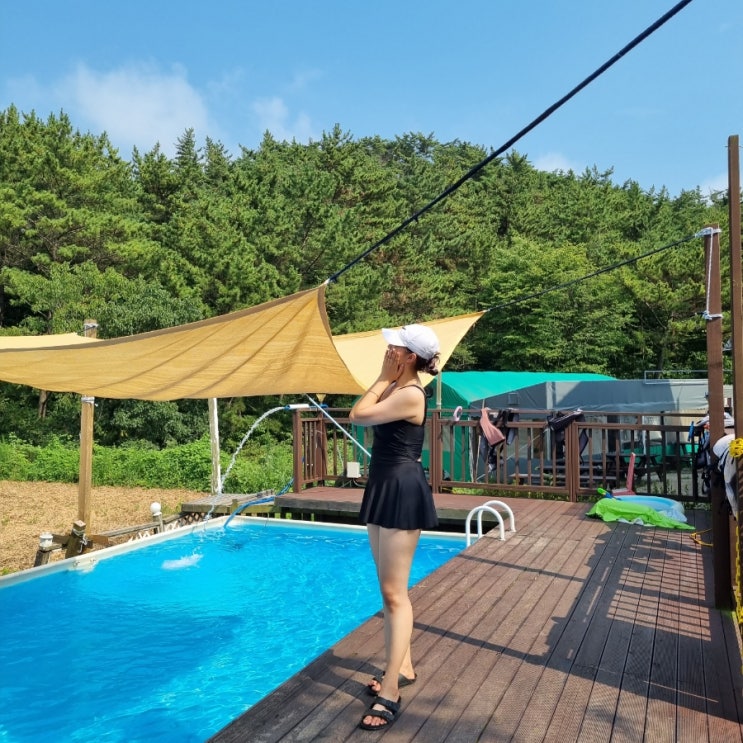  가족과 함께 가기 좋은 태안 숙소 '피아노 스파 펜션'(스파, 수영장, 무한리필 바비큐, 포토존 샛별해수욕장 1분 거리, 조식)