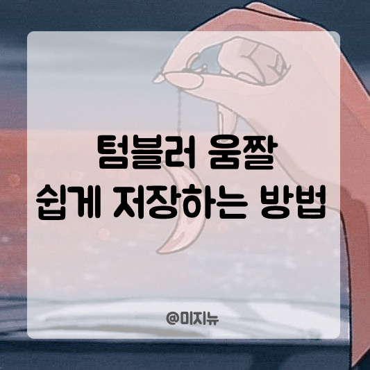  텀블러 움짤 저장하는 쉬운 방법 (webp->gif)
