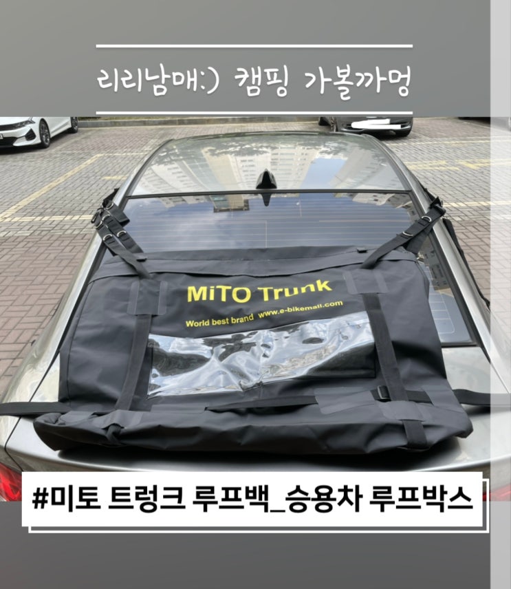  미토 트렁크 루프백 승용차루프박스 : 캠핑용품