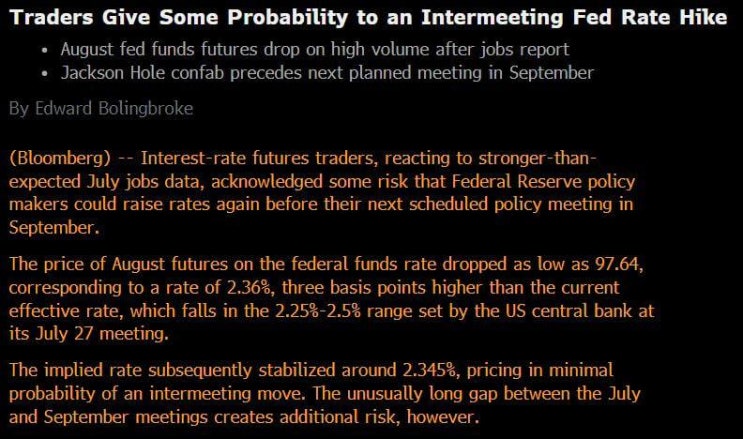  8월 FOMC 임시회의?