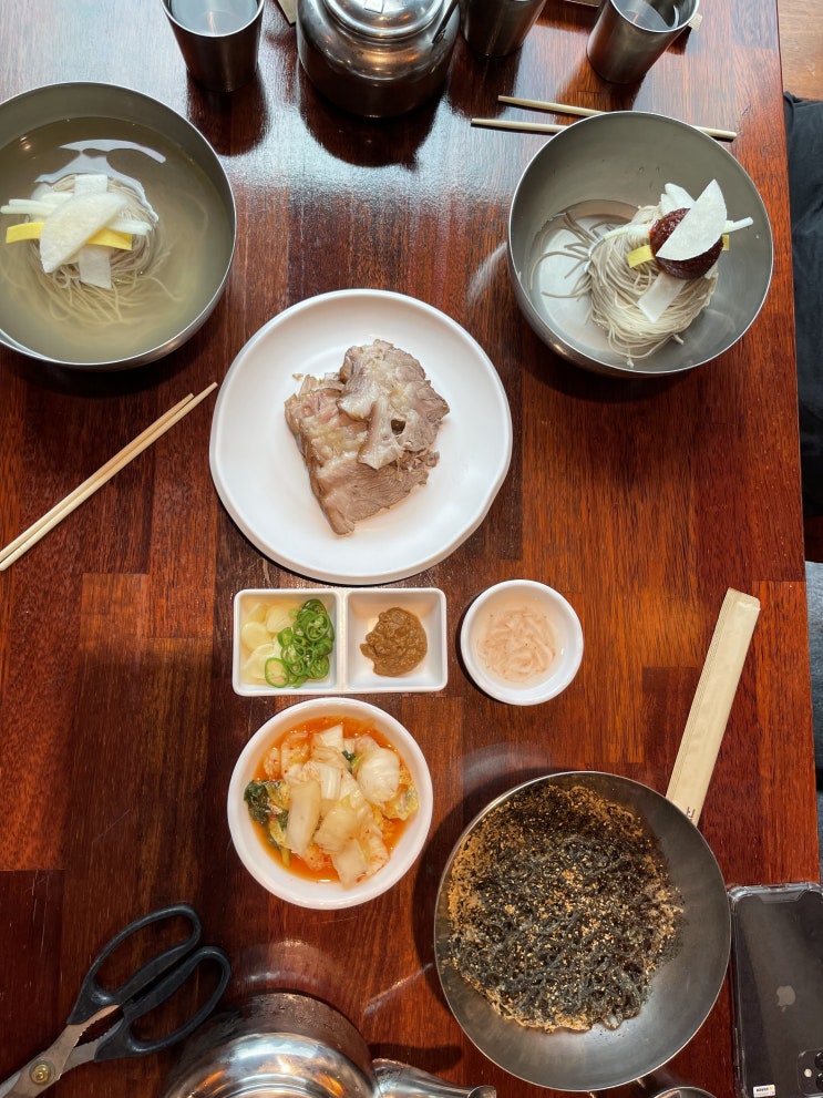  고기리막국수 용인 원조 "들기름 막국수, 비빔, 물, 수육" 주말 웨이팅: 경기/용인