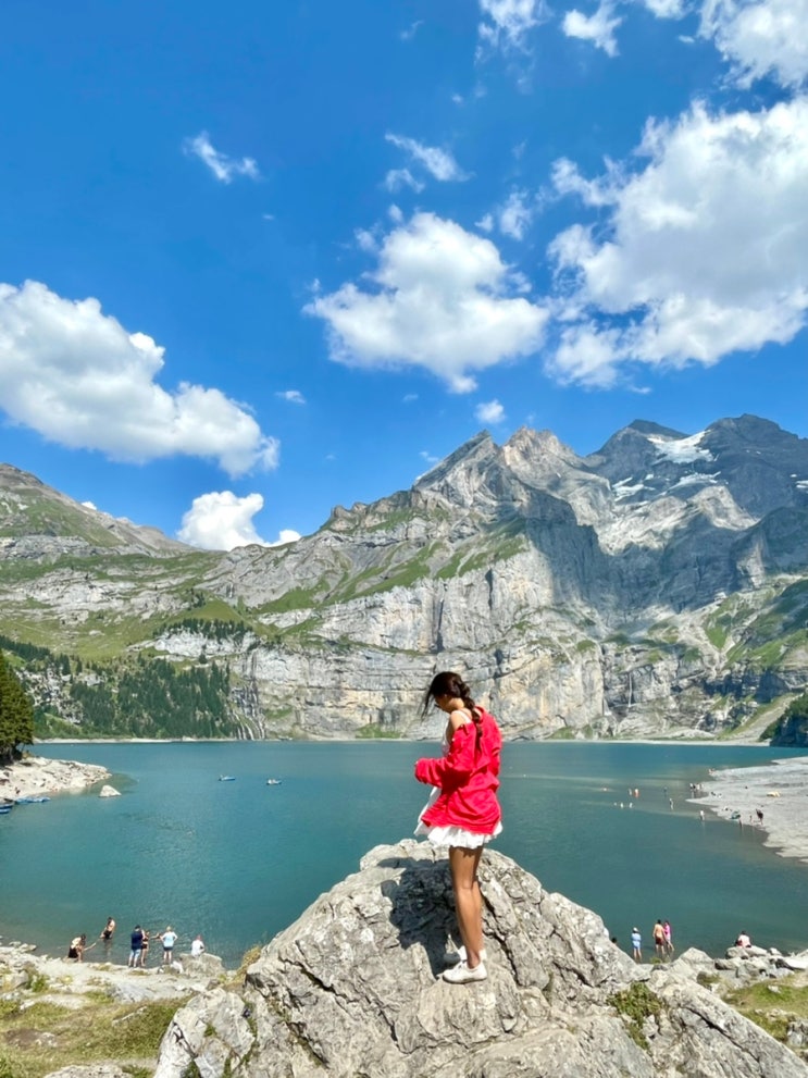  스위스 여행_Day7. 외시넨제. 외시넨 호수 수영 [Oeschinensee]