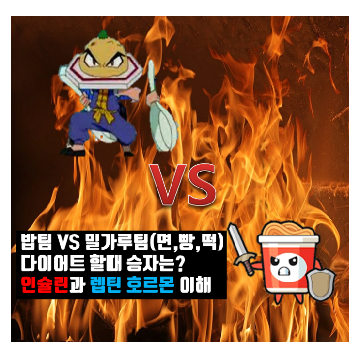 [다이어트 팁] 밥 VS 밀가루(빵,면,떡) 다이어트에 유리한 것은? / 인슐린과 렙틴 호르몬 이해