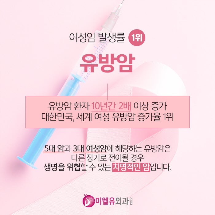부천유방외과 여의사 유방 찌릿찌릿한