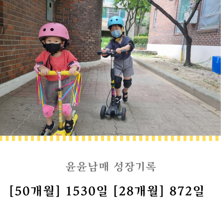  1530일 872일 : 유아킥보드 타고 쌩쌩