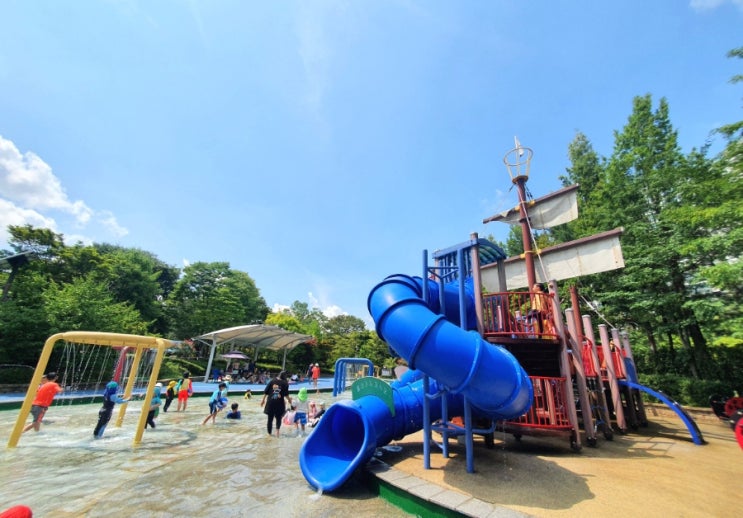 성남시에서 무료운영하는 어린이물놀이터![분당 능골공원 어린이 물놀이장]을 다녀왔어요