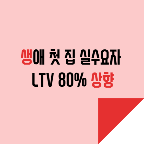  생애 첫 집 실수요자 LTV 80% 상향 등 바뀐 부동산 정책내용