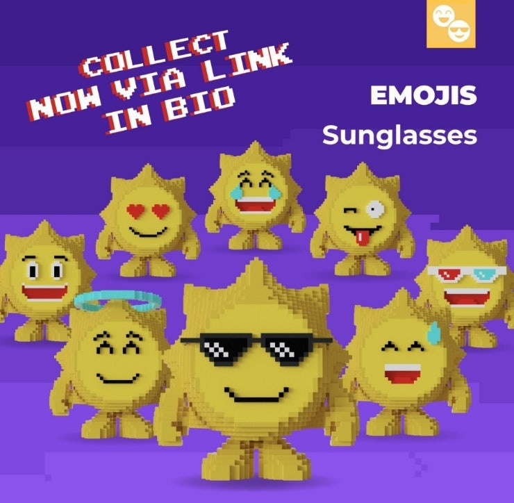 치코앤로코(chikoroko), OpenSea예정, 무료NFT 매일1개 지급, 8월8일 NFT(Gift of the Day) - Emojis - Sunglasses