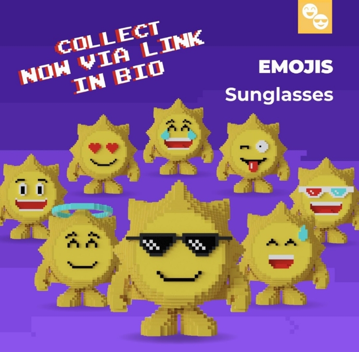  치코앤로코(chikoroko), OpenSea예정, 무료NFT 매일1개 지급, 8월8일 NFT(Gift of the Day) - Emojis - Sunglasses