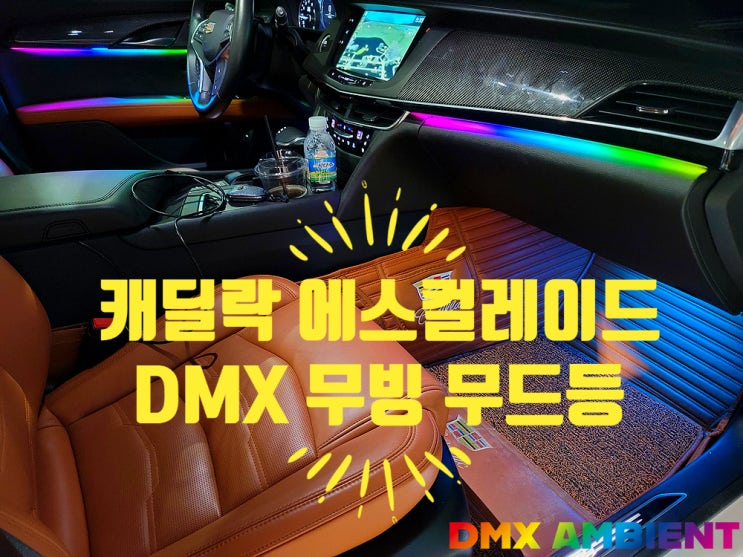 에스컬레이드 CT6 CTS 실내 튜닝 종결 캐딜락 DMX 무빙 엠비언트