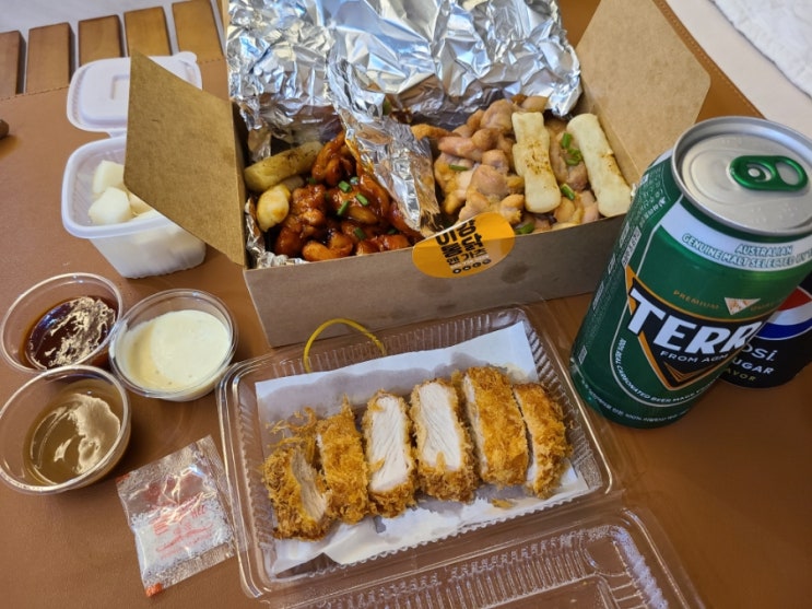  서귀포 치킨 유목민)) 공모주 청약금으로 이강통닭앤가츠 먹기! 디저트는 올리브 하겐다즈~