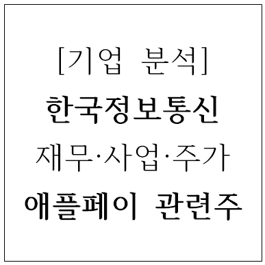  [기업분석] 한국정보통신 재무·사업·주가, 애플페이 관련주