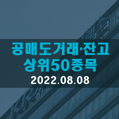  공매도거래·잔고 상위종목(22.08.08)