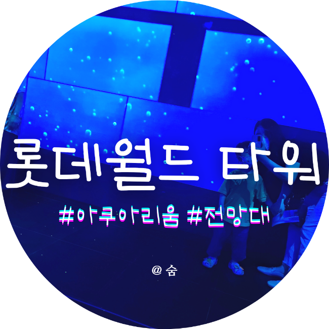  롯데월드에서 조카랑 아쿠아리움, 전망대 보고 힐링했어요