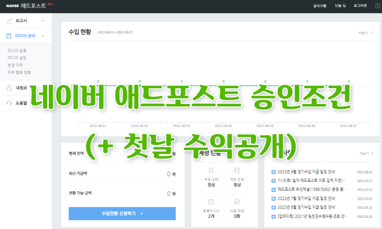  내가 경험해 본 네이버 애드포스트 가입 조건 (+5번 보류 후 정상화)