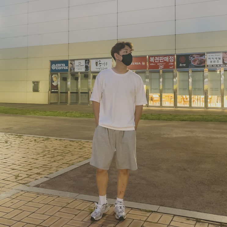  남자 츄리닝 느낌있게, 브렌슨 미니멀 트레이닝 반바지 (롱기장)