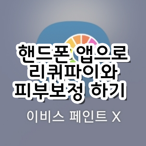  [보정 TIP] 핸드폰 앱으로 셀카 리퀴파이하고 잡티 보정하기