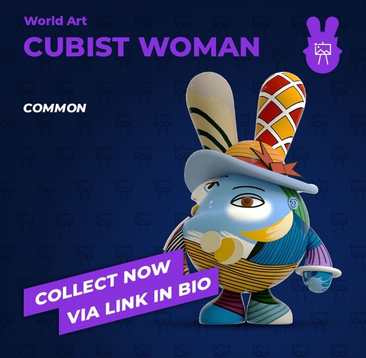  치코앤로코(chikoroko), OpenSea예정, 무료NFT 매일1개 지급, 8월9일 NFT(Gift of the Day) - Cubist Woman