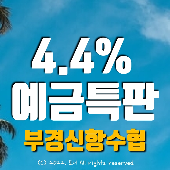 (예금특판) 6개월 연4.4% 부경신항수협. 비대면 단기 고금리.