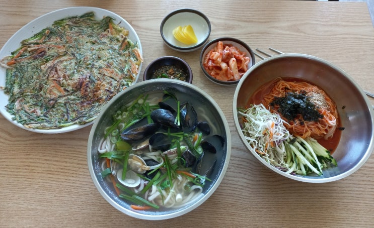  진해 해양공원 맛집 할매칼국수국수 해물파전/해물칼국수/비빔국수