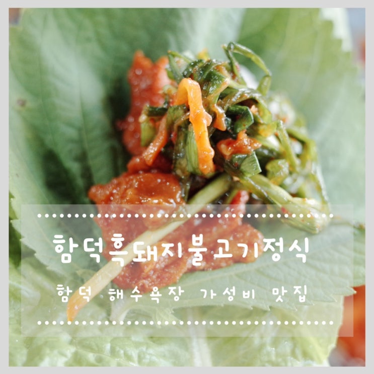  제주 함덕 맛집 :: 함덕흑돼지불고기정식