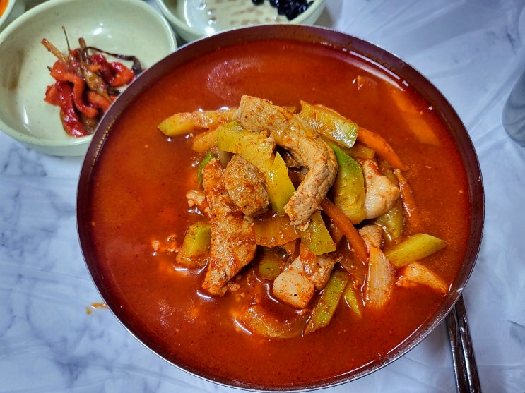  [광주 광산구 맛집] 명화식육식당 - 평동 애호박 찌개 국밥 맛집, 이열치열