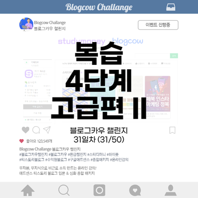  블로그카우 챌린지 31일차 복습 4단계 고급편 II
