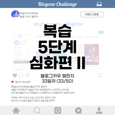  블로그카우 챌린지 33일차 복습 5단계 심화편 II