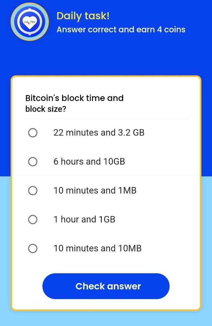  Remint daily tasks(레민트 일일퀴즈) - Bitcoin's block time and block size? 비트코인의 블록 시간과 블록 크기는?