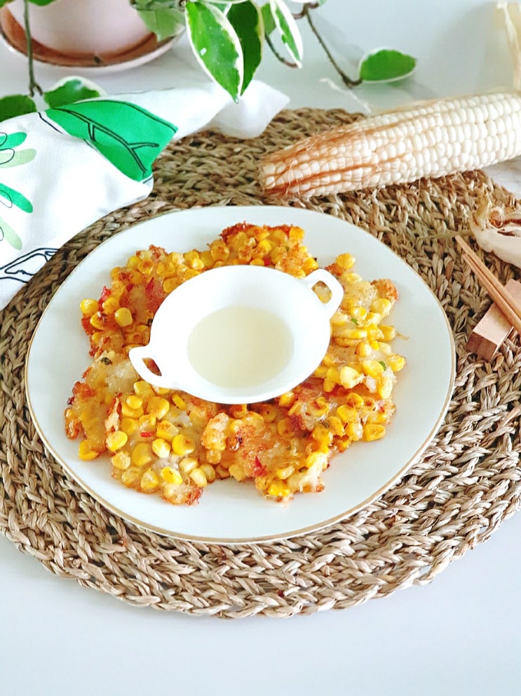  옥수수전 옥수수감자전 감자옥수수전 아이들간식 여름제철간식 막걸리안주 캔옥수수요리