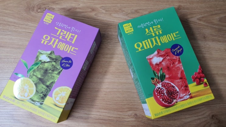  홈카페 아이스로 즐기는 상큼한 맛의 간편차 3종 자몽블랙티 그린티유자 석류오미자
