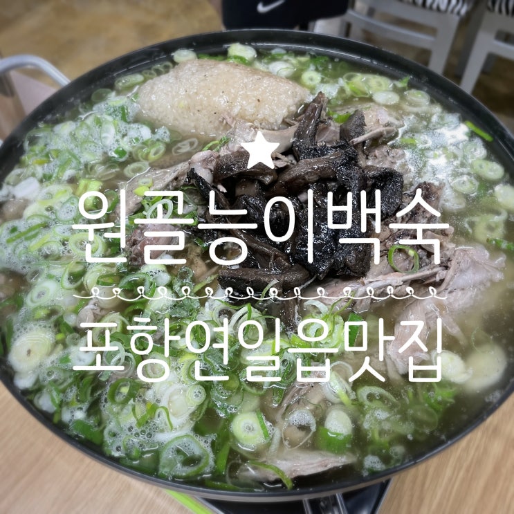 포항연일읍맛집 _ 원골능이백숙