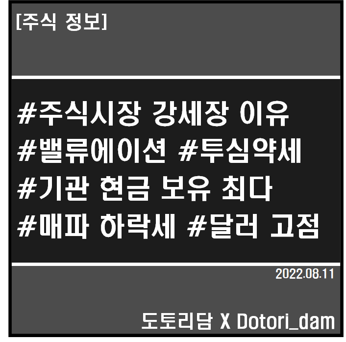  [주식 정보] 현재 시장이 강세장인 이유 1화 (feat. JP모건체이스)