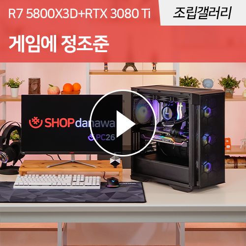  게임에 정조준. AMD 라이젠 7 5800X3D 장착 샵다나와 조립 PC