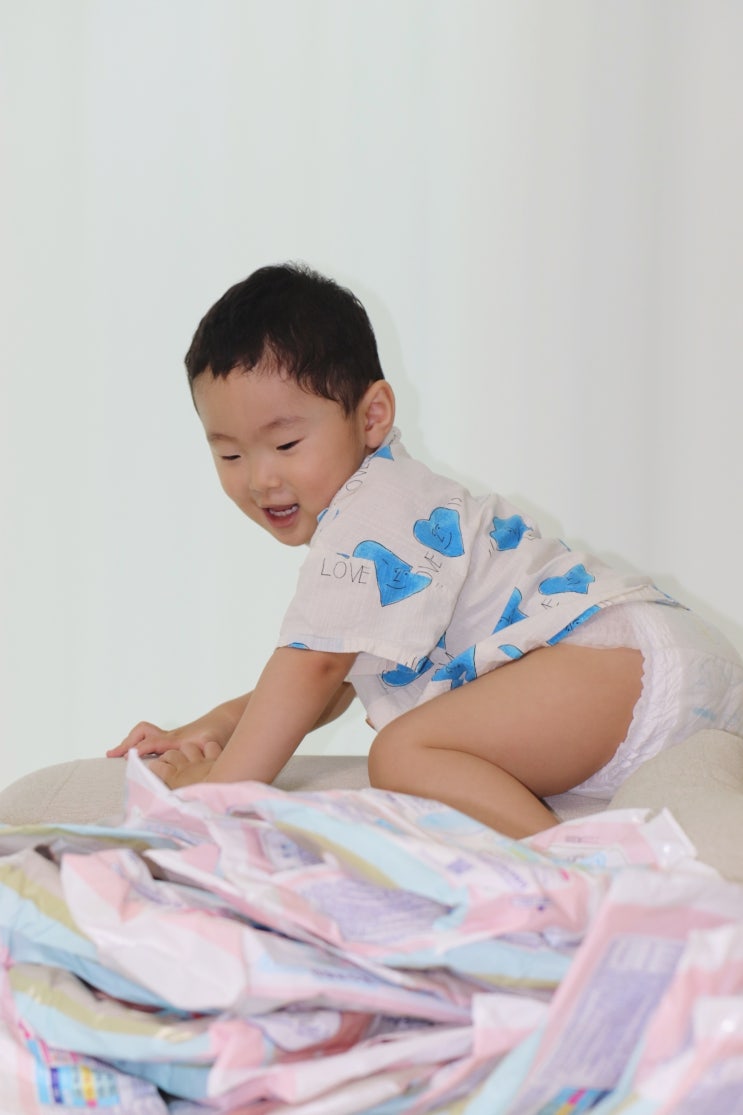  기저귀발진에 좋은 군 기저귀, 여름에 추천할만 하네!